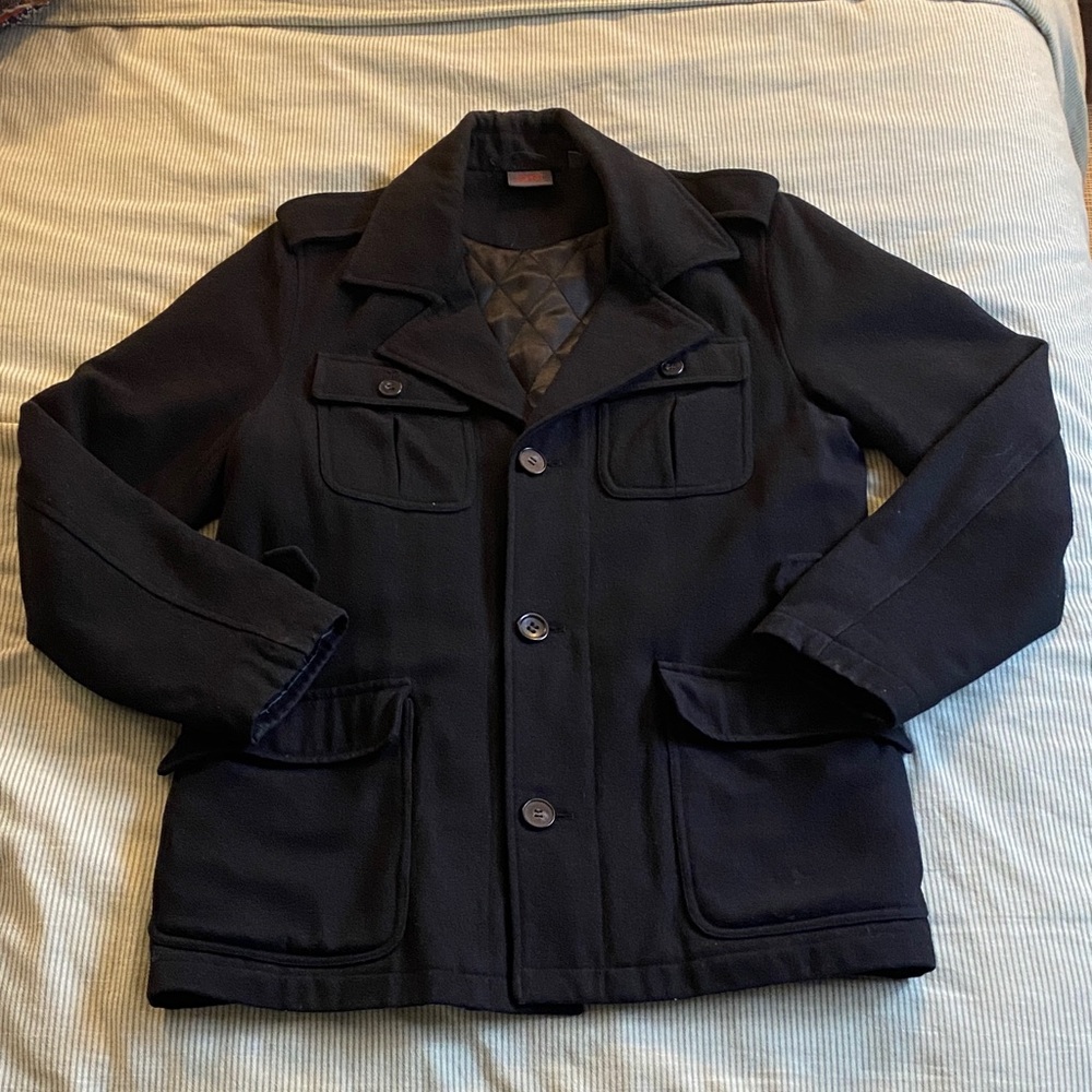 Vintage Esprit Black Peacoat Jacket